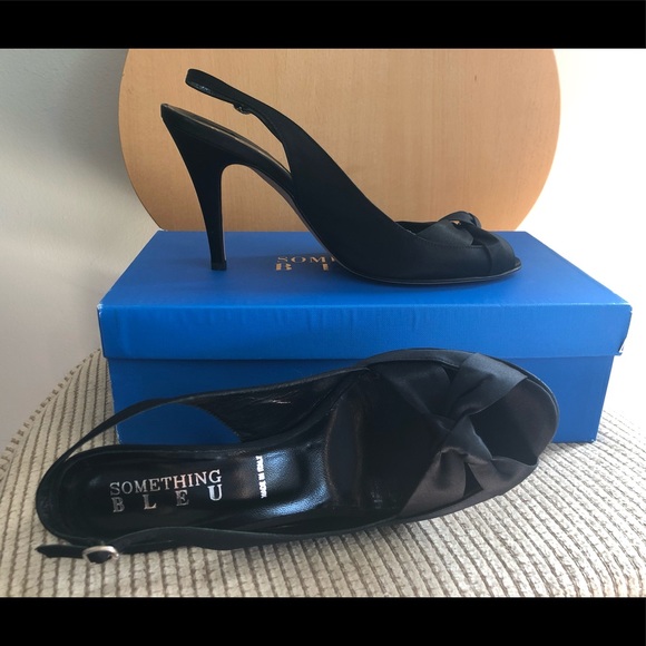 Something Bleu Sling Back Heels - Picture 1 of 8